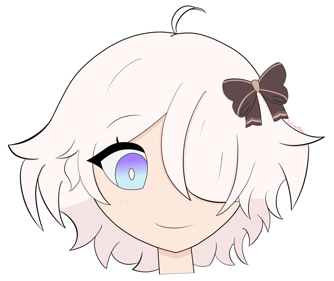 A picture I drew of my friend's OC, Yuki's, head.